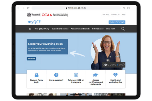 myQCE website